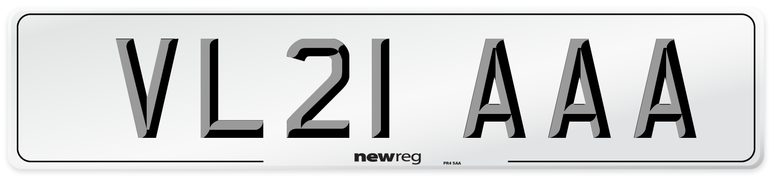 VL21 AAA Number Plate from New Reg